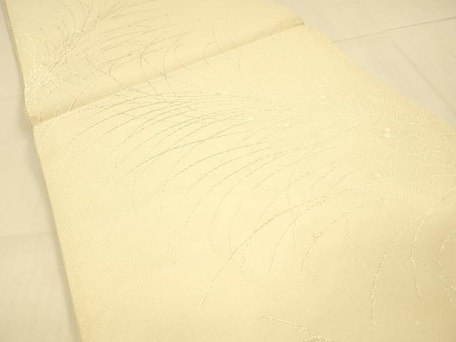 平和屋着物＊夏物　六通柄袋帯　露芝　銀糸　正絹　逸品　DAAR6948cm