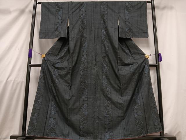 平和屋着物■本場大島紬　7マルキ　風景花文　正絹　逸品　AABA3213oa