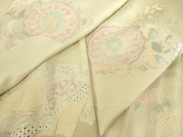 Irotome - 平和屋着物▽中国三大刺繍　スワトウ刺繍　汕頭刺繍　相良刺繍　総刺繍　色留袖　単衣　正倉院地紙花文　暈し染め　正絹　逸品　DAAS0594az