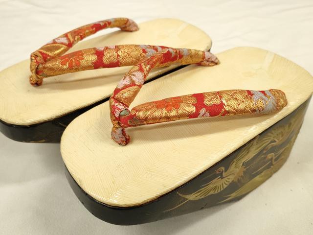 平和屋着物[]和装小物　子供　ぽっくり下駄　こっぽり・おこぼ下駄　畳表　金蒔絵...