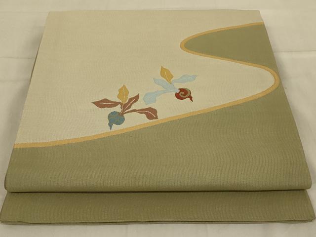 平和屋着物◎太鼓柄袋帯　生り物　株　正絹　逸品　AAAV9484ou