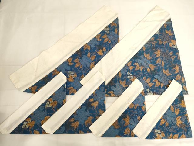 平和屋本店▼打敷 内敷 6点セット 三角 牡丹文 法衣 寺院 仏具 仏教 僧侶 神職 装束 AABK9090ja