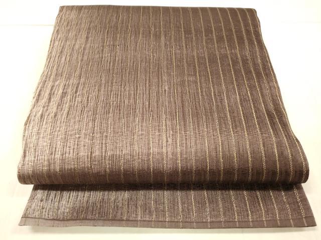 平和屋着物●全通柄袋帯　スリーシーズン　春夏秋　間道　金糸　正絹　逸品　DAAW4340cm