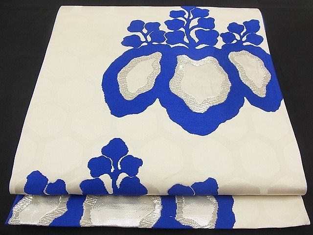 平和屋着物■六通柄袋帯　唐織　五七の桐文　銀糸　逸品　n-wb1912