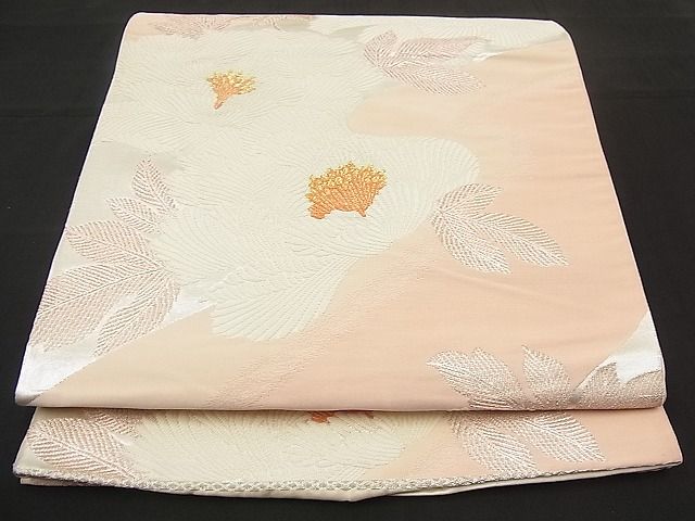 平和屋着物■六通柄袋帯　唐織　流水牡丹文　金銀糸　逸品　n-wb1924