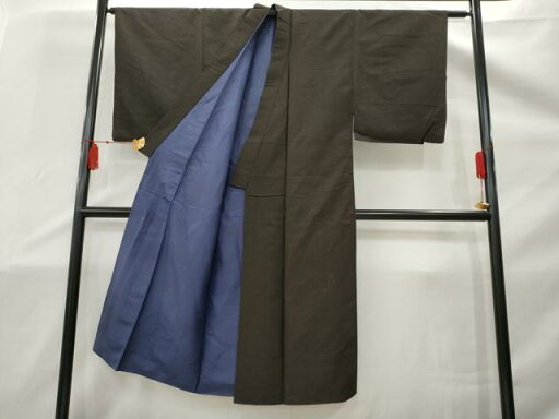 平和屋着物■男性 紬 格子 正絹 逸品 AAAY6251nf