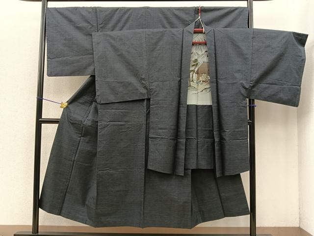 平和屋着物■男性 本場大島紬 アンサンブル 正絹 逸品 BAAN4853jr