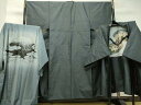 平和屋着物●男性 紬 アンサンブル 長襦袢セット(袷) 80亀甲 総詰め 正絹 逸品 DAAU0670tw