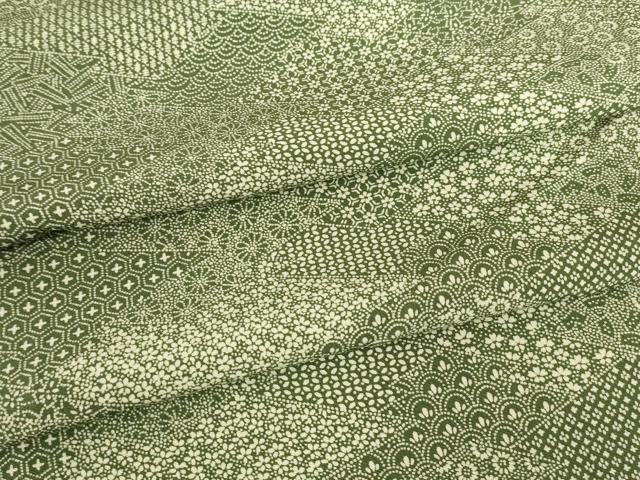 平和屋着物▽江戸小紋 単衣 作家物 松皮菱取吉祥文 正絹 逸品 DAAV5931az