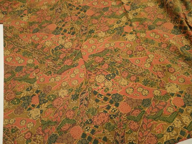Kimono - 平和屋着物■上質な小紋　紬地　辻が花　正絹　逸品　DABF0527ya