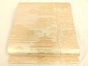 平和屋着物◎六通柄袋帯 京景色 引箔錦 正絹 逸品 AAAP2942wt