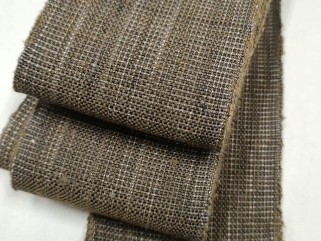 平和屋着物●男性　角帯　紬地　霞文　一重帯　正絹　逸品　CABL1127hy