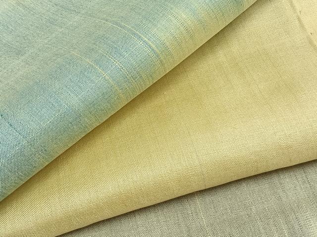 平和屋着物▽上質な紬　単衣　横段文　正絹　逸品　AABD0104fy