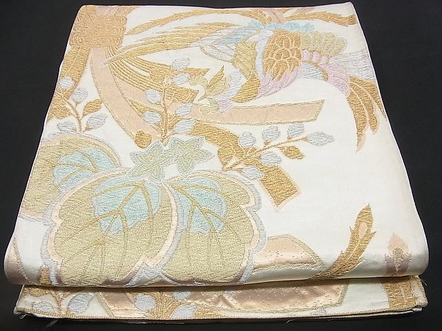 乐天商城 - 平和屋着物■六通柄京袋帯　鳳凰束ね熨斗桐文　金銀糸　逸品　n-rv0252