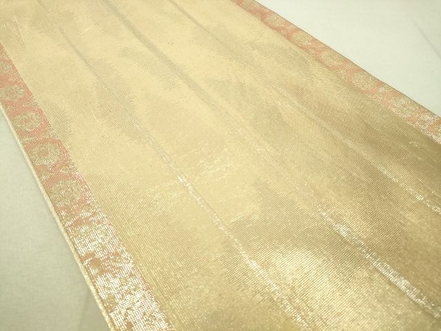 平和屋着物◎六通柄袋帯　花間道　金糸　引箔　逸品　DAAJ4022re