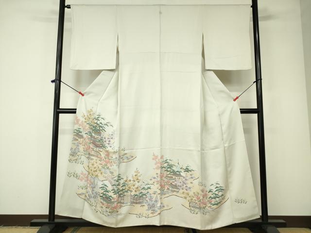 平和屋着物■豪華色留袖　風景文　金彩　正絹　逸品　DABC7696ya