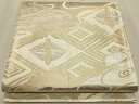 平和屋着物◎六通柄袋帯 流水向かい鳥鶴菱文 金銀糸 引箔 正絹 逸品 CAAR3710ft