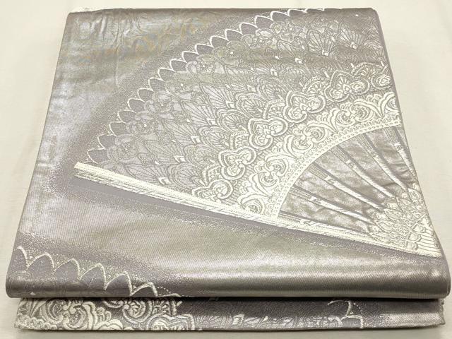 平和屋着物◎六通柄袋帯 扇面更紗花文 正絹 逸品 CAAR3713ft