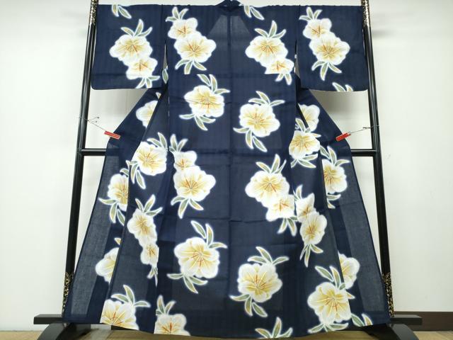 平和屋の平和屋着物∴夏物 浴衣 舞花文 綿 逸品 CABD2671ng｜アングル2