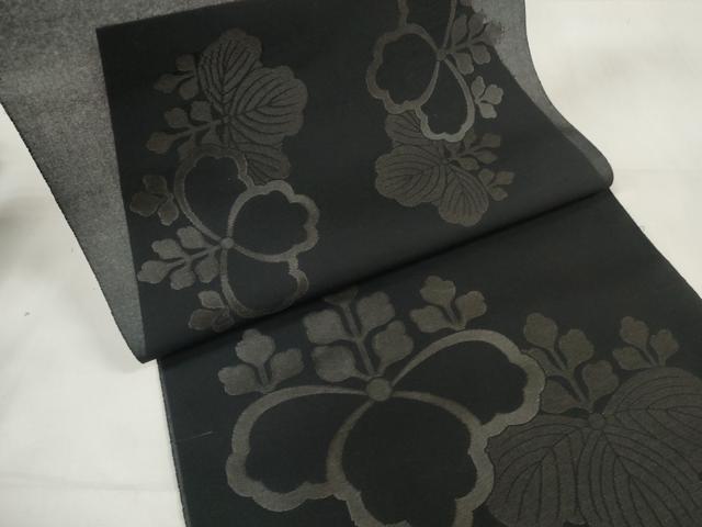 Rakuten - 平和屋着物＊夏物 名古屋帯 帯反物 黒共帯 紗 桐 逸品 未使用 DAAW7823zzz