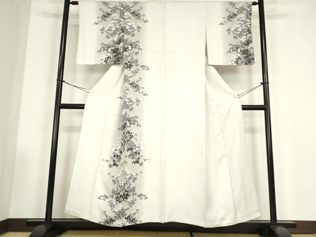 平和屋着物●訪問着 枝葉文 暈し染め 正絹 逸品 DABC3514az