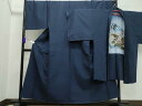平和屋着物●男性 結城紬 杢 アンサンブル さが美扱い 正絹 逸品 CAAQ9184vf