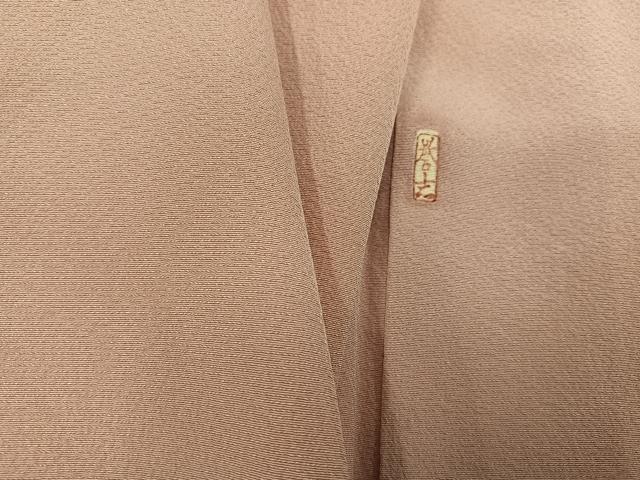 平和屋着物●銀座きしや 色無地 作家物 水柿色 正絹 逸品 AABG0473ph