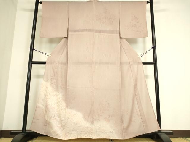 平和屋着物▽訪問着 無双 紗袷 紋紗×絽 草花文 暈し染め 正絹 逸品 未使用 DAAT9489az