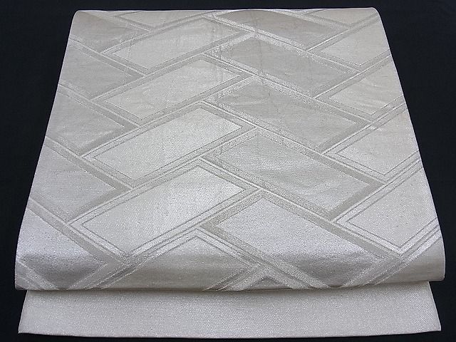 平和屋着物■六通柄袋帯 檜垣文 銀糸 逸品 n-th1302