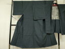 平和屋着物■男性 紬 アンサンブル 褐返色 反端付き 正絹 逸品 DAAM7064ma
