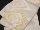 平和屋着物■六通柄袋帯 向かい鳳凰菱文 金銀糸 逸品 ma2188