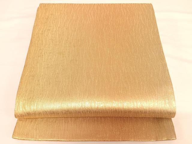 平和屋着物◎全通柄袋帯 霞文 金糸 正絹 逸品 AAAM8416wt