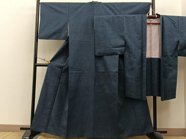 平和屋着物■男性 紬 髭紬羽織セット 霞文 正絹 逸品 BAAW5347hj