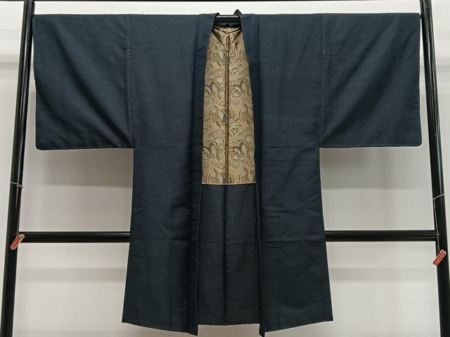 平和屋着物∞男性長羽織紬地霞文正絹...