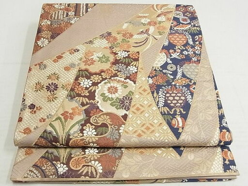 平和屋着物◎六通柄袋帯 唐織 天女乃舞 金糸 正絹 逸品 AAAH0441Aex 平和屋着物◎六通柄袋帯 唐織 天女乃舞 金糸 正絹 逸品 AAAH0441Aex