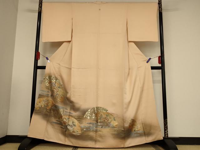 Rakuten - 平和屋着物■豪華色留袖　流水扇面花文　金銀彩　正絹　逸品　AAAT9827jd