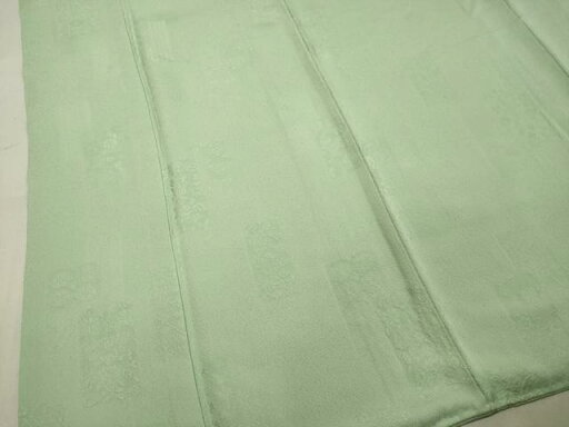 平和屋着物■上質な色無地 色紙草花地紋 白緑色 正絹 逸品 DAAQ6379tw 平和屋着物■上質な色無地 色紙草花地紋 白緑色 正絹 逸品 DAAQ6379tw