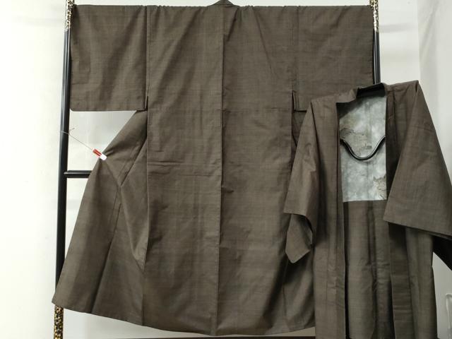 平和屋着物●男性 本場大島紬 アンサンブル 100亀甲 総詰め キングサイズ 正絹 逸品 CAAW8043yc