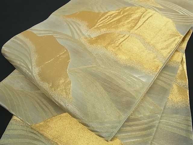 平和屋着物■六通柄袋帯 立波風景文 金銀糸 逸品 ud0338