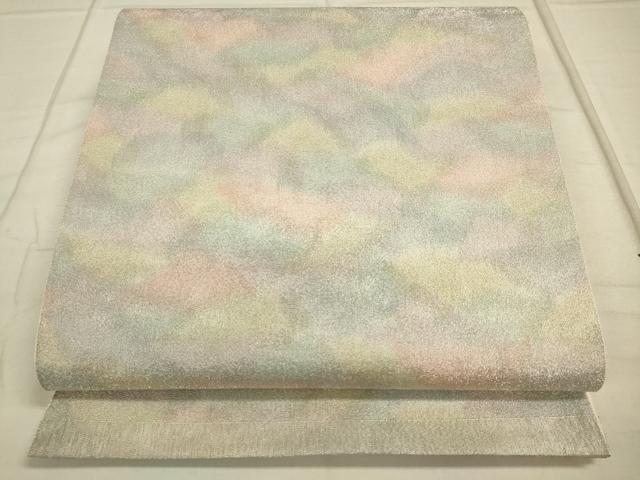 平和屋着物◎全通柄袋帯　霞文　暈し染め　正絹　逸品　DAAQ9917bc