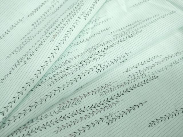 平和屋着物＊夏物 小紋 絽 草葉文 洗える着物 DAAV4419ud