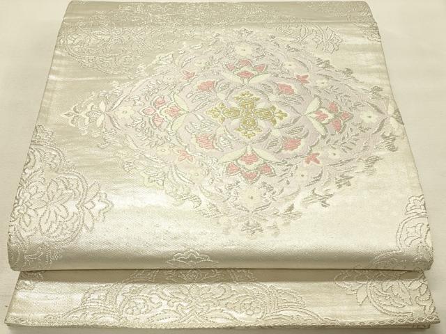 平和屋着物◎六通柄袋帯　正倉院花文　金銀糸　正絹　逸品　DAAU4841qp