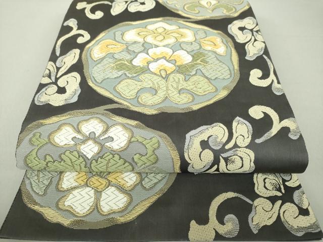 平和屋着物●皇室・伊勢神宮御用 御御帯 山口美術織物 山口弘躬 六通柄袋帯 唐織 蕪 華文 金糸 ますいわ屋扱い 正絹 逸品 DAAU5992ps