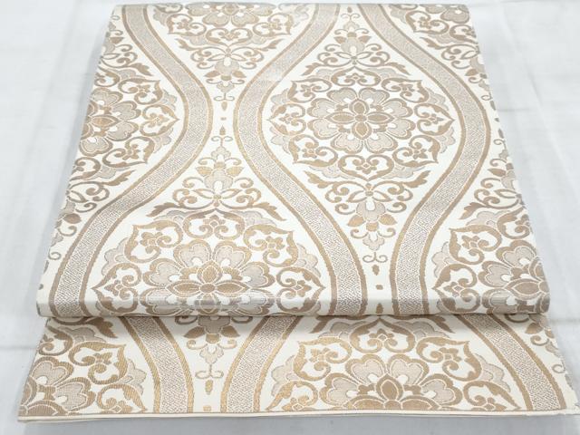 平和屋着物◎六通柄袋帯　立涌正倉院花文　金銀糸　正絹　逸品　AAAT0814cx