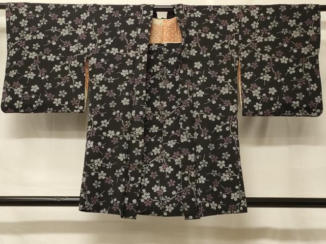 Rakuten - 平和屋着物＃羽織　枝花文　黒地　正絹　逸品　CABF9106in