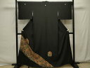 平和屋着物■豪華黒留袖 作家物 葡萄蔦の葉文 金彩 正絹 逸品 CAAR8608in