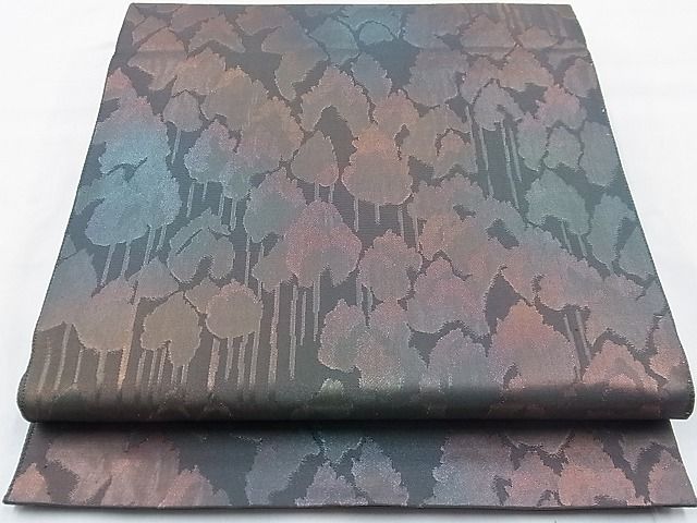 平和屋着物◎六通柄袋帯 ふくれ織 樹林文 引箔 逸品 BAAF2115iy
