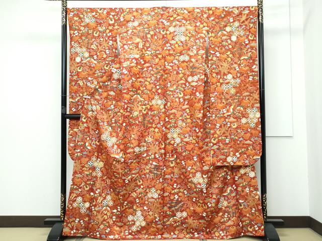 平和屋本店■極上 振袖 駒刺繍 宝尽くし 金彩 逸品 CZAA2853s5