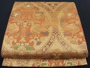 平和屋着物■六通柄袋帯 向かい鳥吉祥花文 金糸 逸品 n-th1288