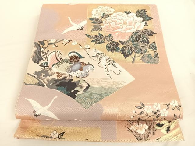 ＜あやあや様リクエスト＞逸品＊松尾光琳＊正絹 六通柄袋帯 純金アート極美品 あやあや様リクエスト＞逸品＊松尾光琳＊正絹 六通柄袋帯 純金アート